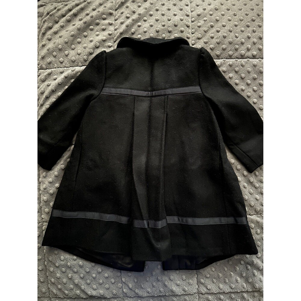 NEW 12-18-24 Months Gymboree Vintage Wool Peacoat Audrey Hepburn Black Jacket - Picture 4 of 9